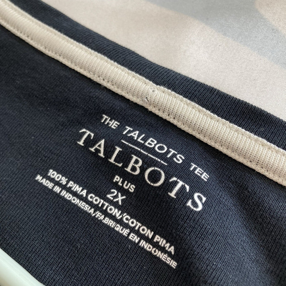 Talbots Women's Black Pima Cotton V Neck Top Size 2X Soft Minimalist‎ Basics - Picture 5 of 10